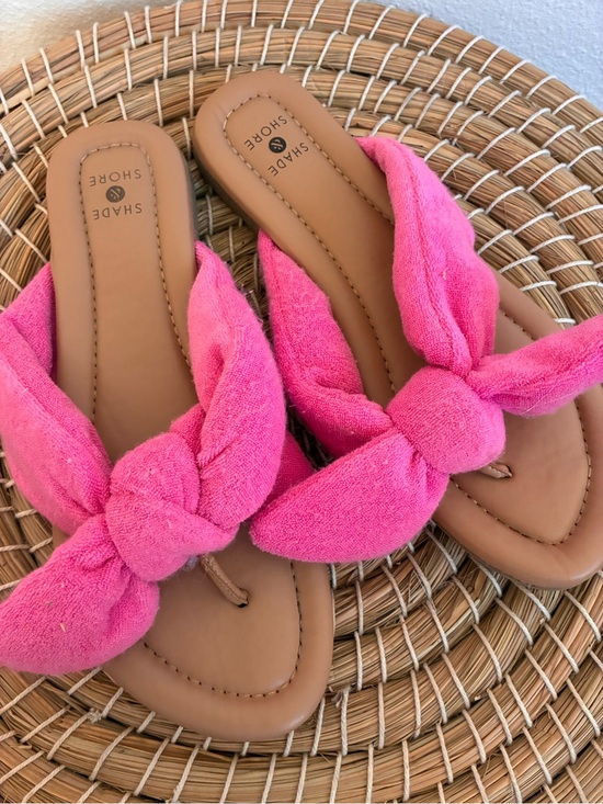 Shade & Shore Shoes - Shade & Shore Hot Pink Knotted Toe-Post Sandals